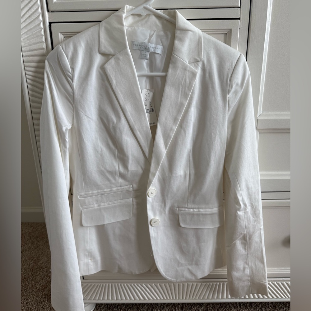New York and Company blazer NWT white, size 2
